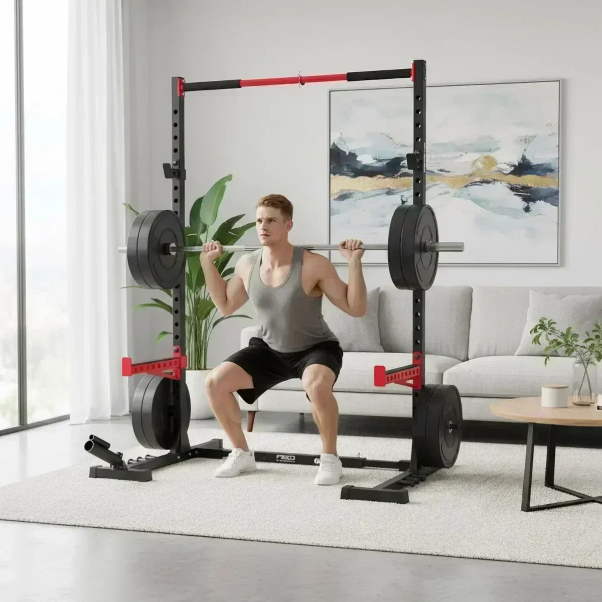 Squat Rack Power - Adjustable Home Gym Squat Rack with