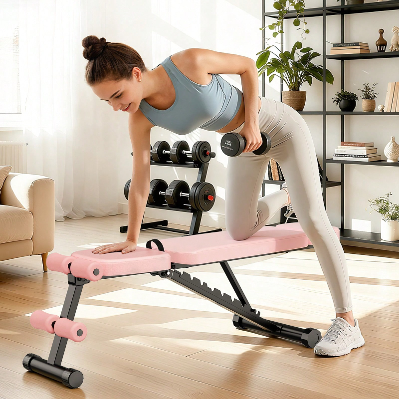 Home Gym Leg - 9 Position Adjustable Weight Bench Foldable