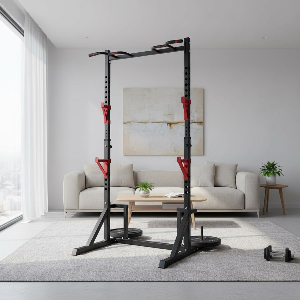 Adjustable Power Rack with Pul - Squat Rack Power recension och pris