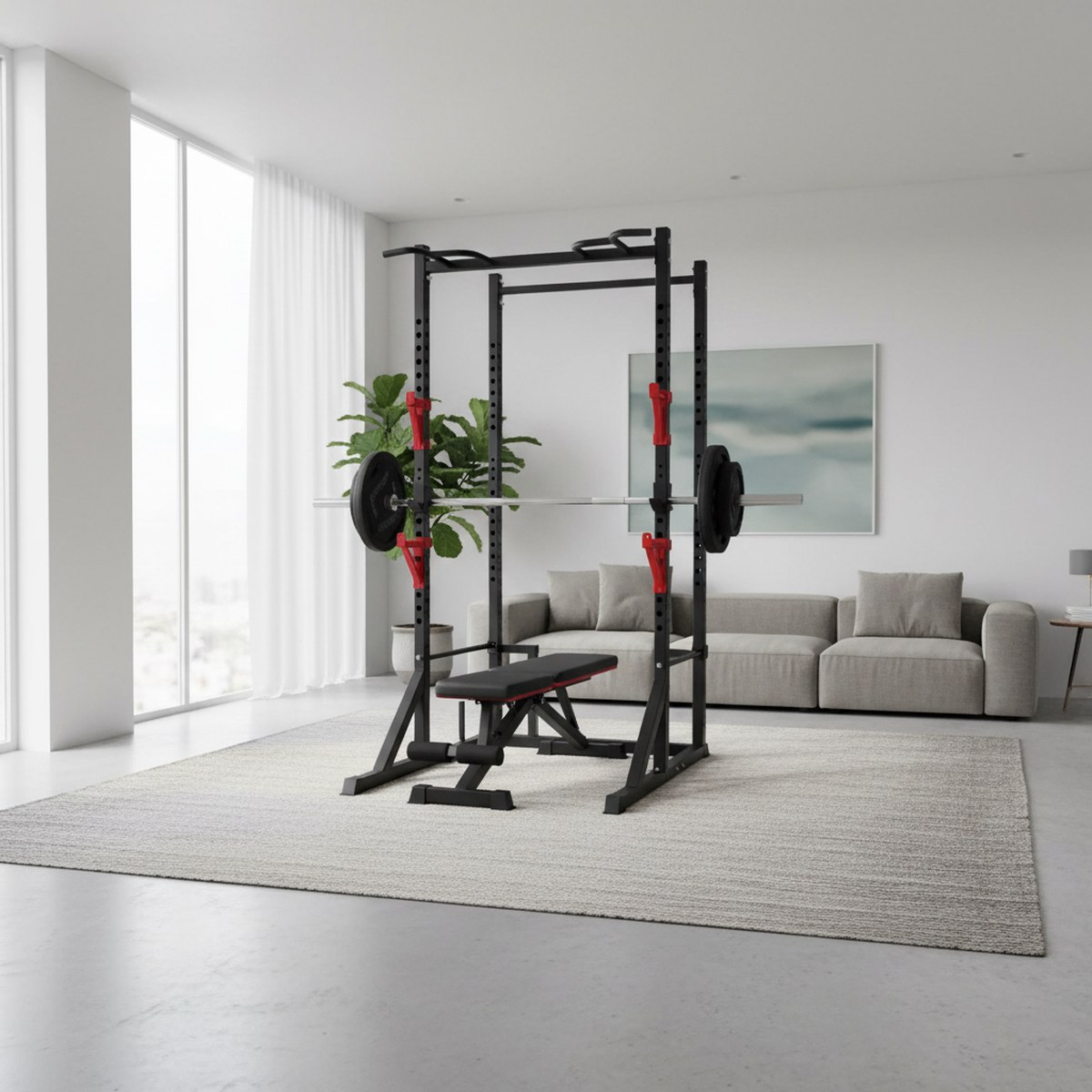 Adjustable Power Rack with Pul - Squat Rack Power recension och pris