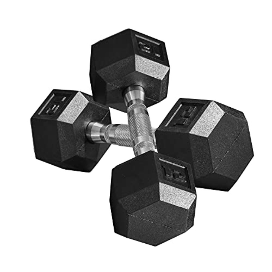 40lbs/45lbs/50lbs Rubber Dumbb - Home Gym Dumbbell Workout recension och pris