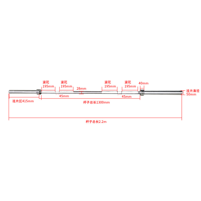 Competition Barbell Bar 20kg   - Olympic Barbell 20Kg recension och pris