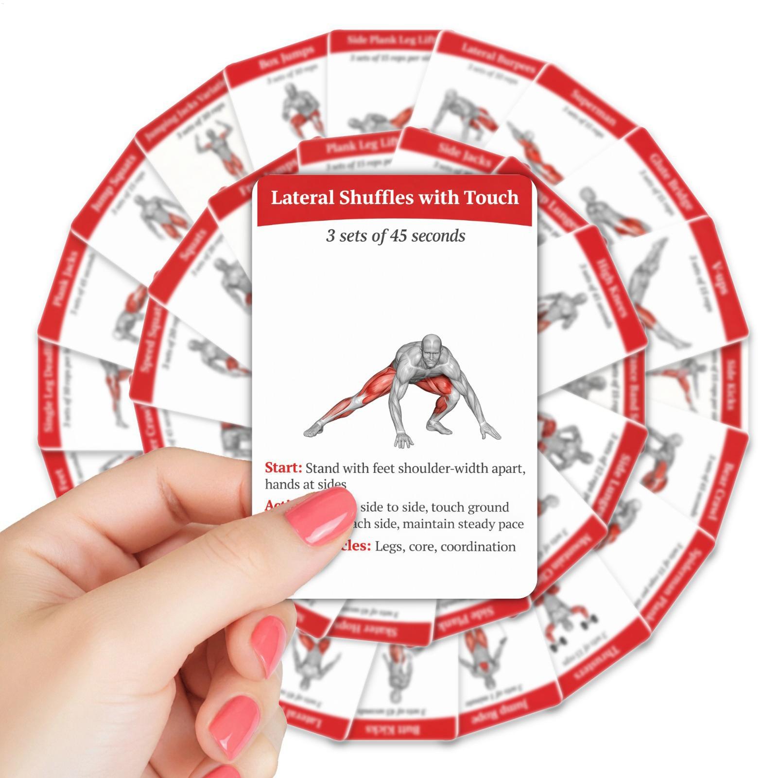 Workout Cards Exercise Deck 36 - Home Gym Equipment Set recension och pris