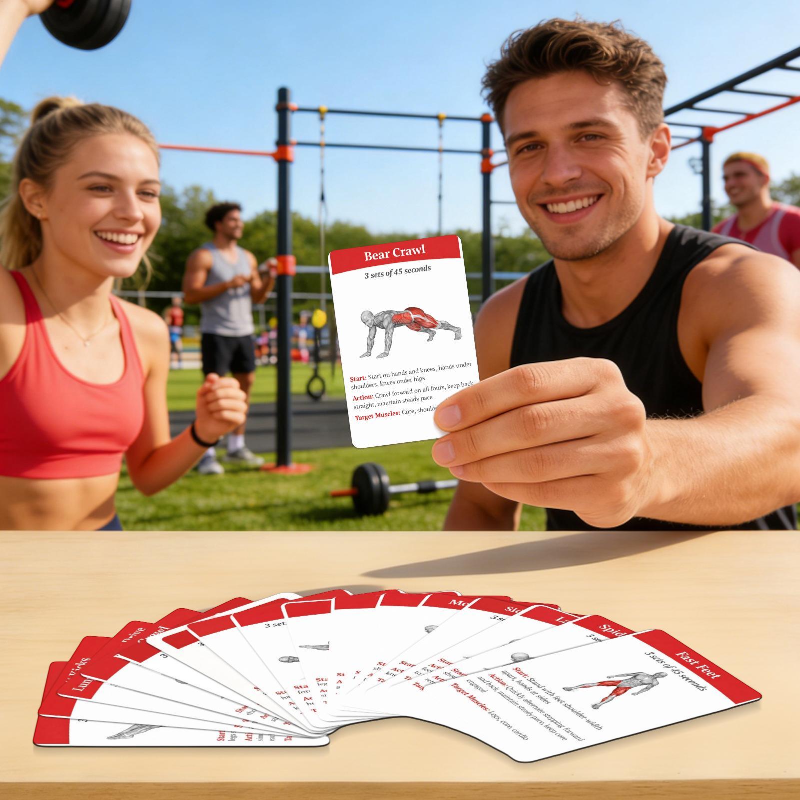 Workout Cards Exercise Deck 36 - Home Gym Equipment Set recension och pris