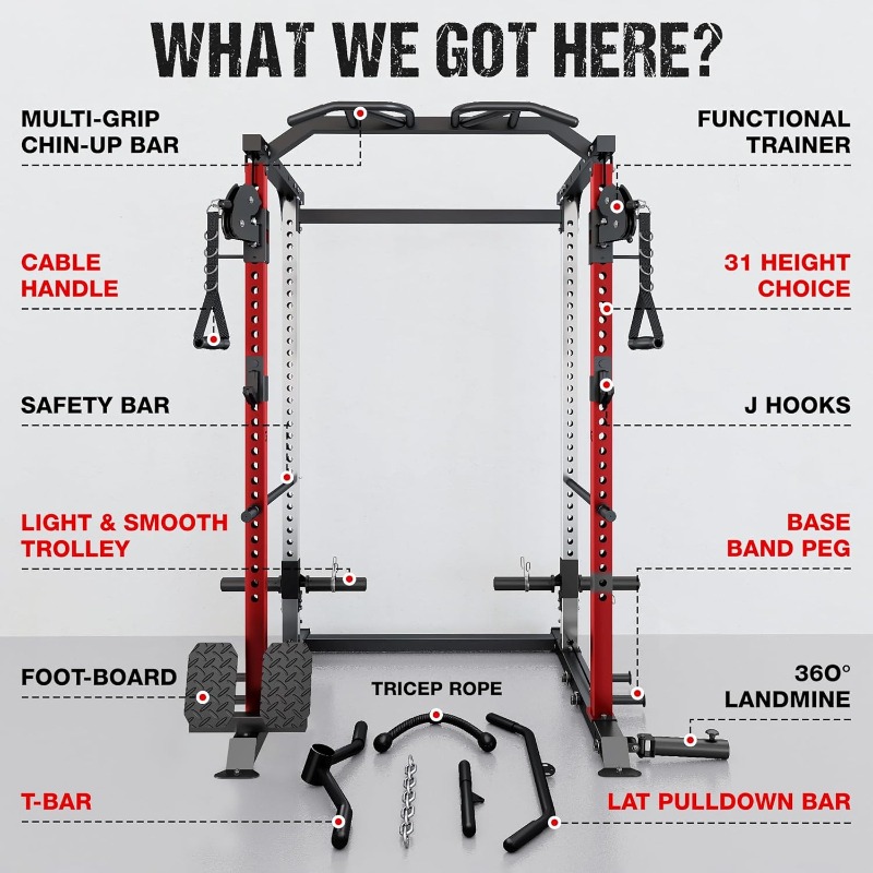 DP01 Power Cage, 2000LBS Squat - Squat Rack Power recension och pris