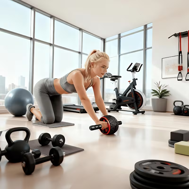 Ab Roller Wheel and Knee Mat,  - Home Gym Dumbbell Workout recension och pris