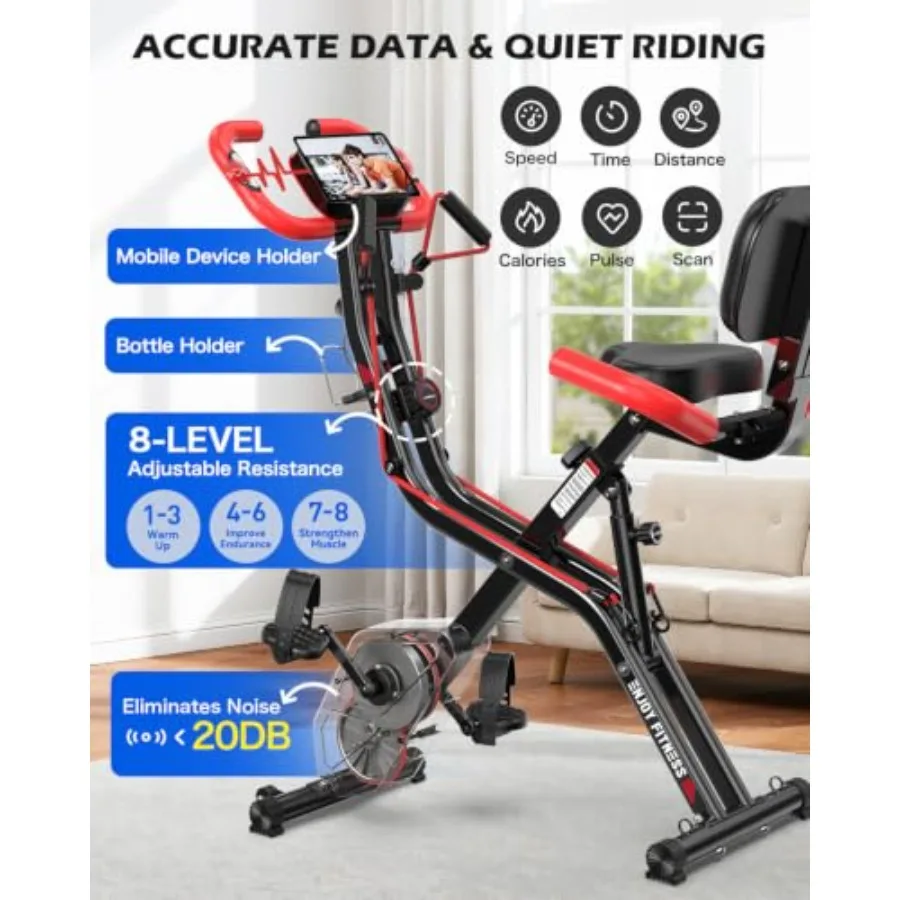 Folding Magnetic X-Bike for ho - Home Gym Leg recension och pris