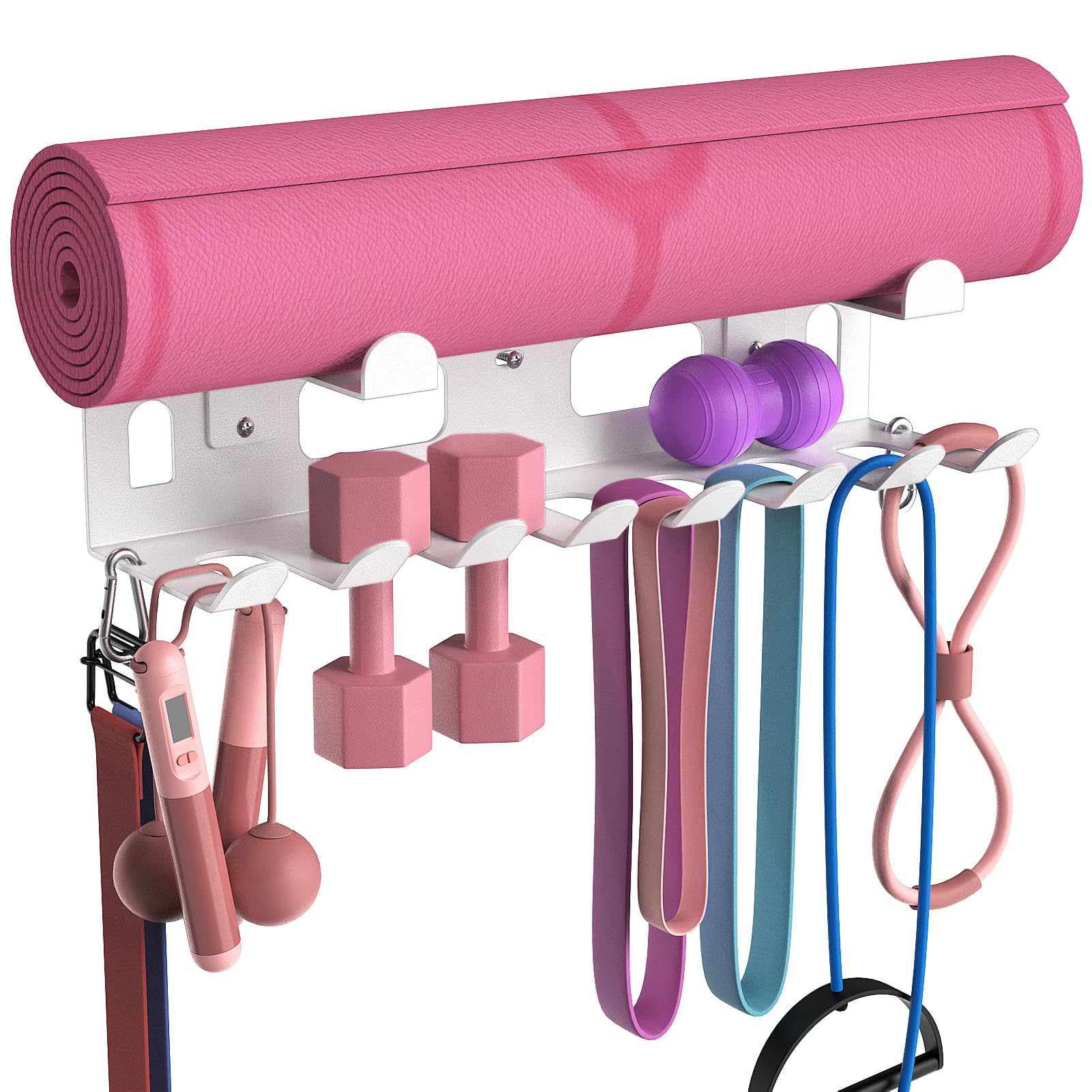 Multi Hook Wall Mount Fitness  - Home Gym Dumbbell Workout recension och pris
