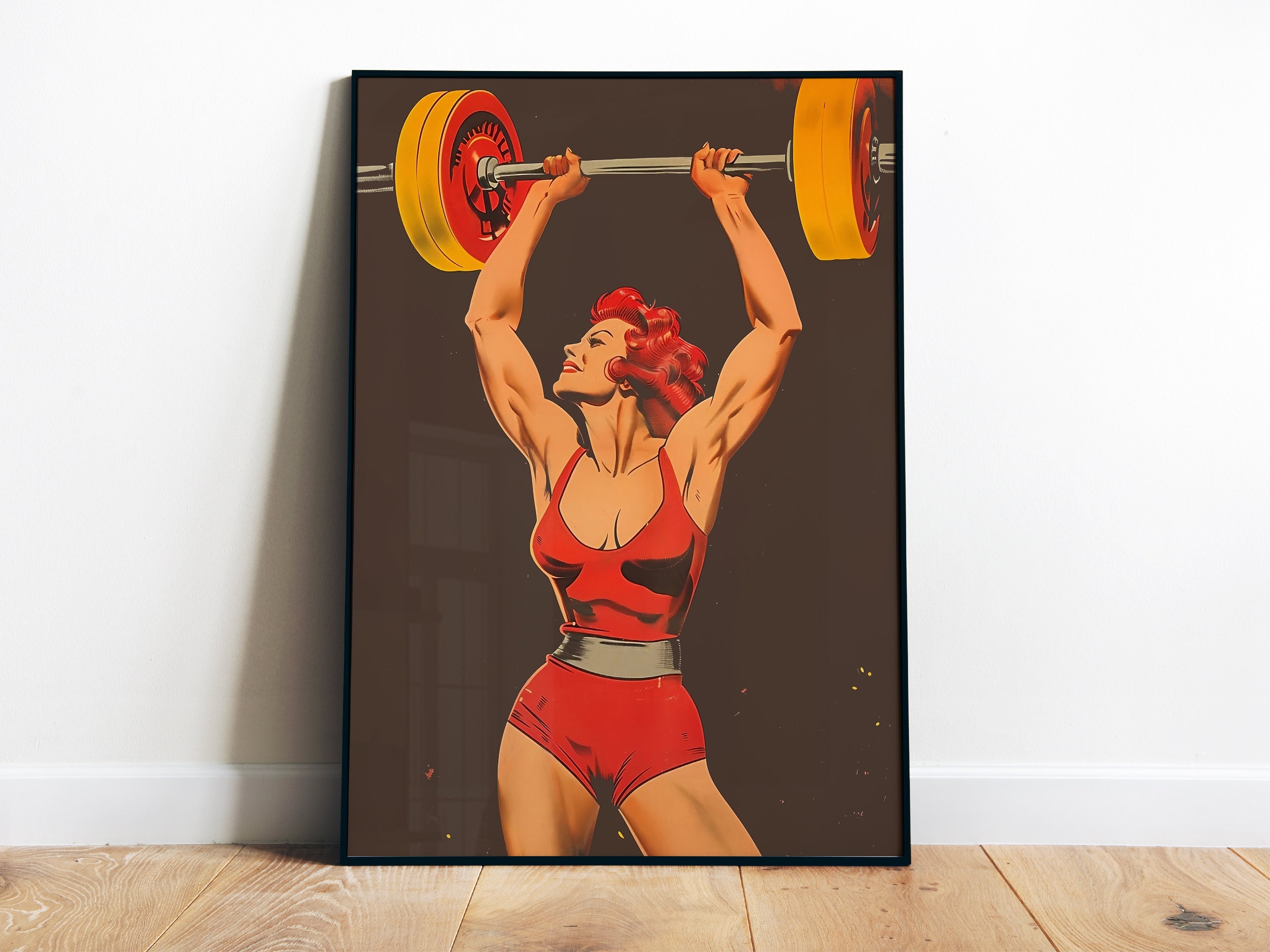 Retro Gym Bodybuilder Muscular - Home Gym Dumbbell Workout recension och pris