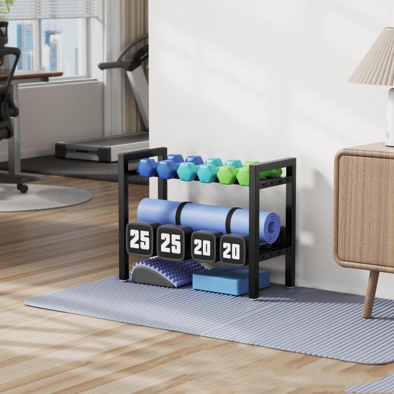 Adjustable Metal Dumbbell Rack - Home Gym Kettlebells recension och pris