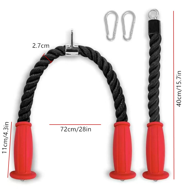 Ergonomic Non Slip Tricep Rope - Home Gym Equipment Set recension och pris
