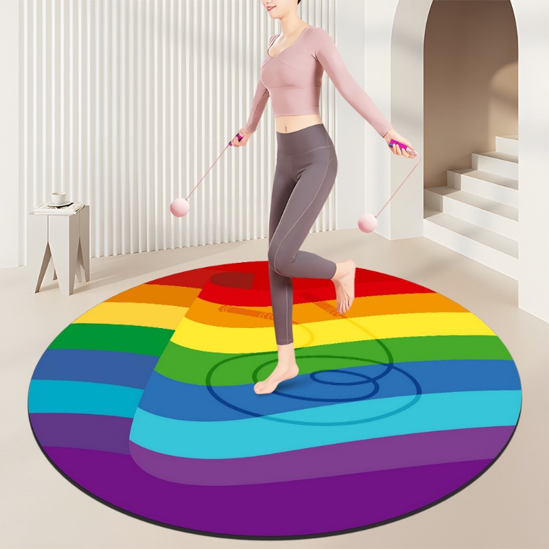Rainbow Spiral Fitness Mat – C - Home Gym Diy recension och pris