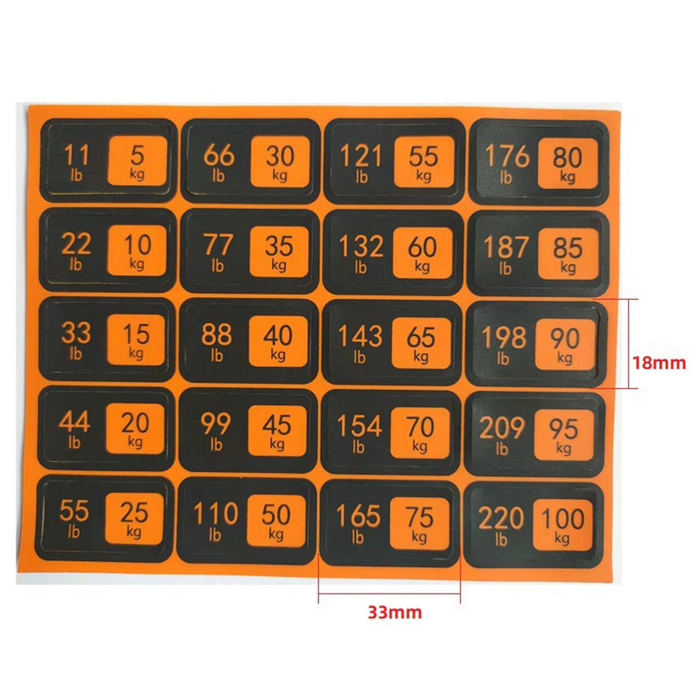 Weight Stickers Self-Adhesive  - Home Gym Leg recension och pris