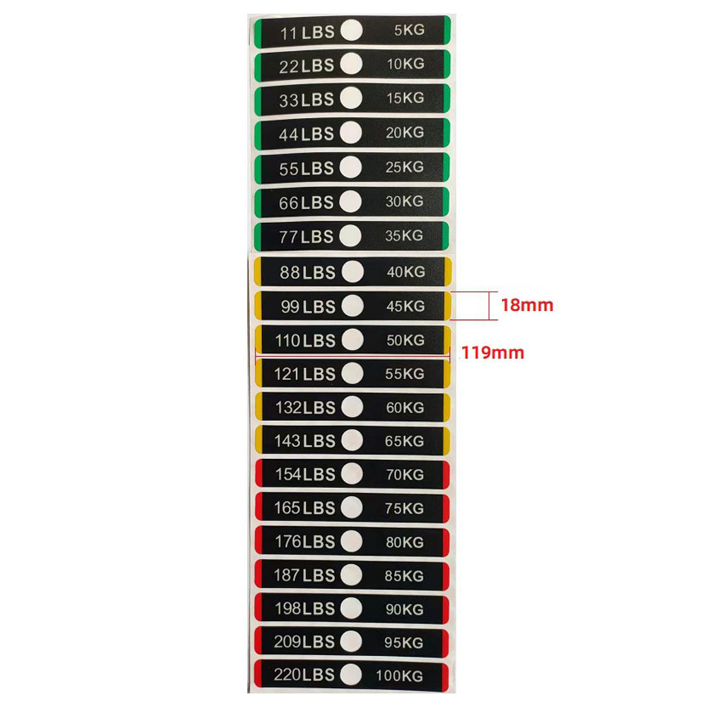 Weight Stickers Self-Adhesive  - Home Gym Leg recension och pris