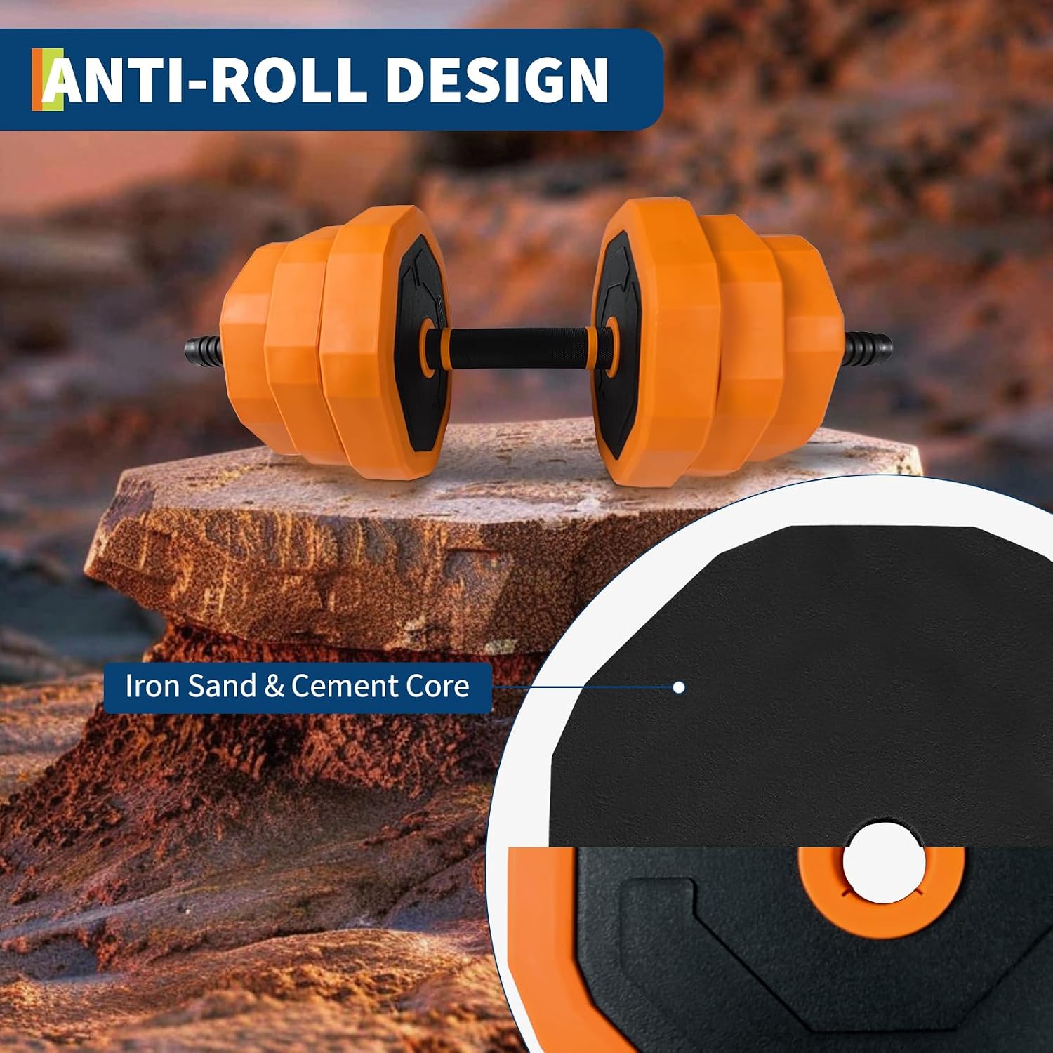 4-in-1 Adjustable Dumbbell Set - Home Gym Used recension och pris