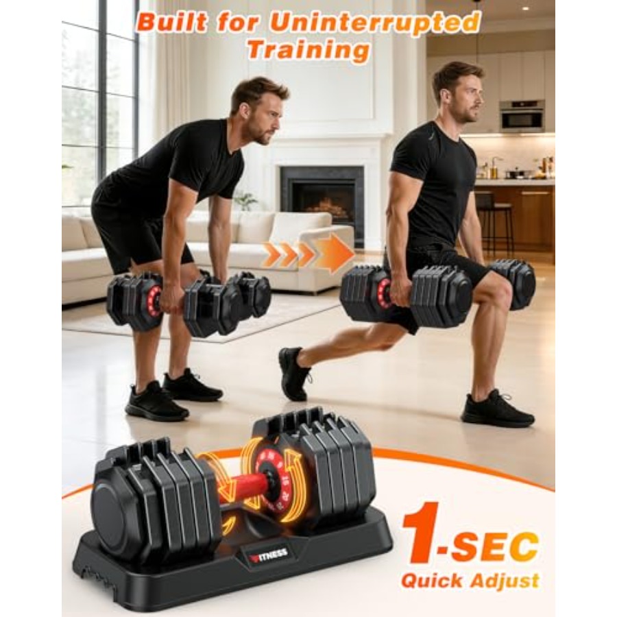 Adjustable Dumbbell Set with F - Home Gym Weight Bench recension och pris