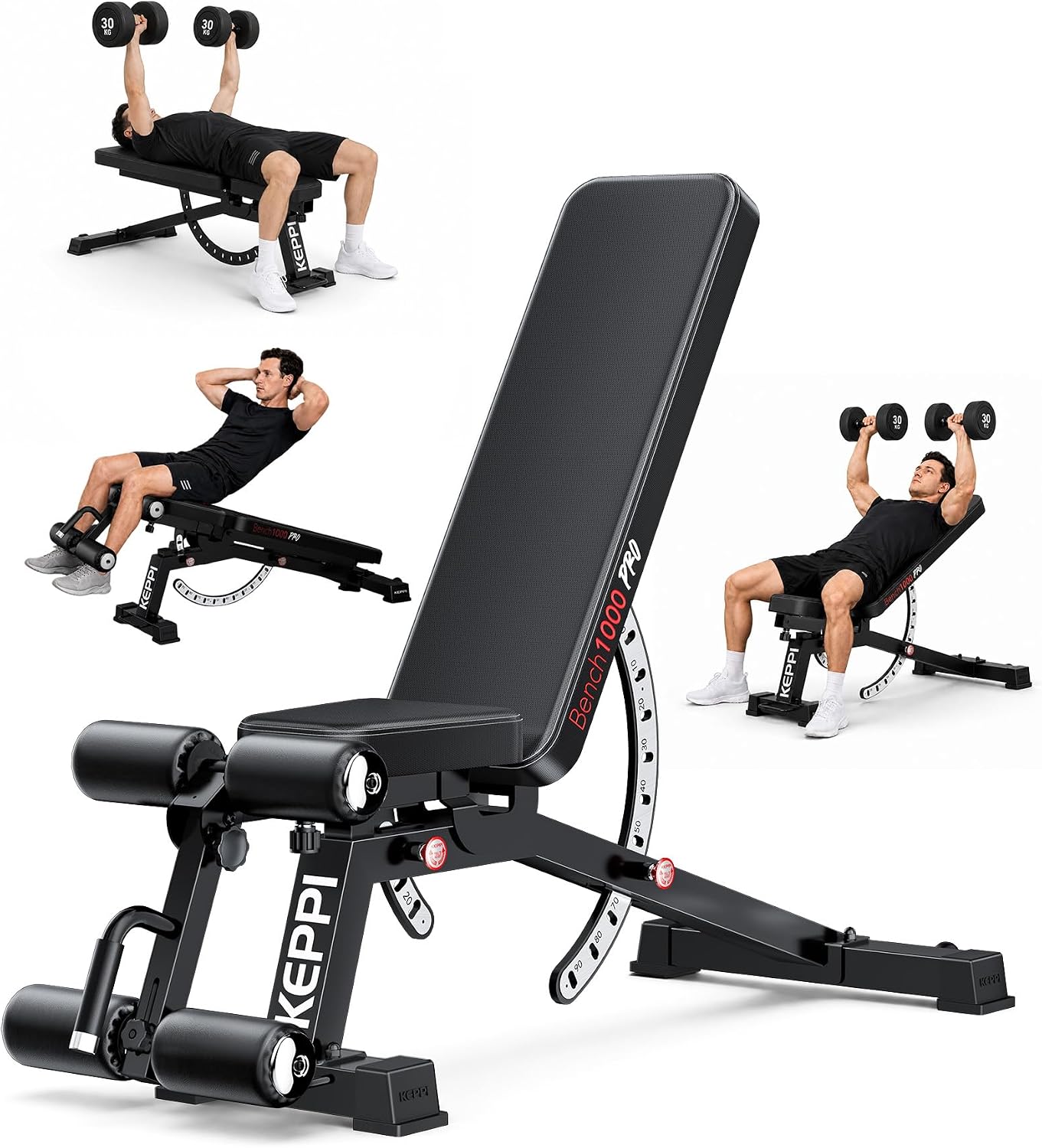 Adjustable Weight Bench 1200LB - Home Gym Weight Bench recension och pris