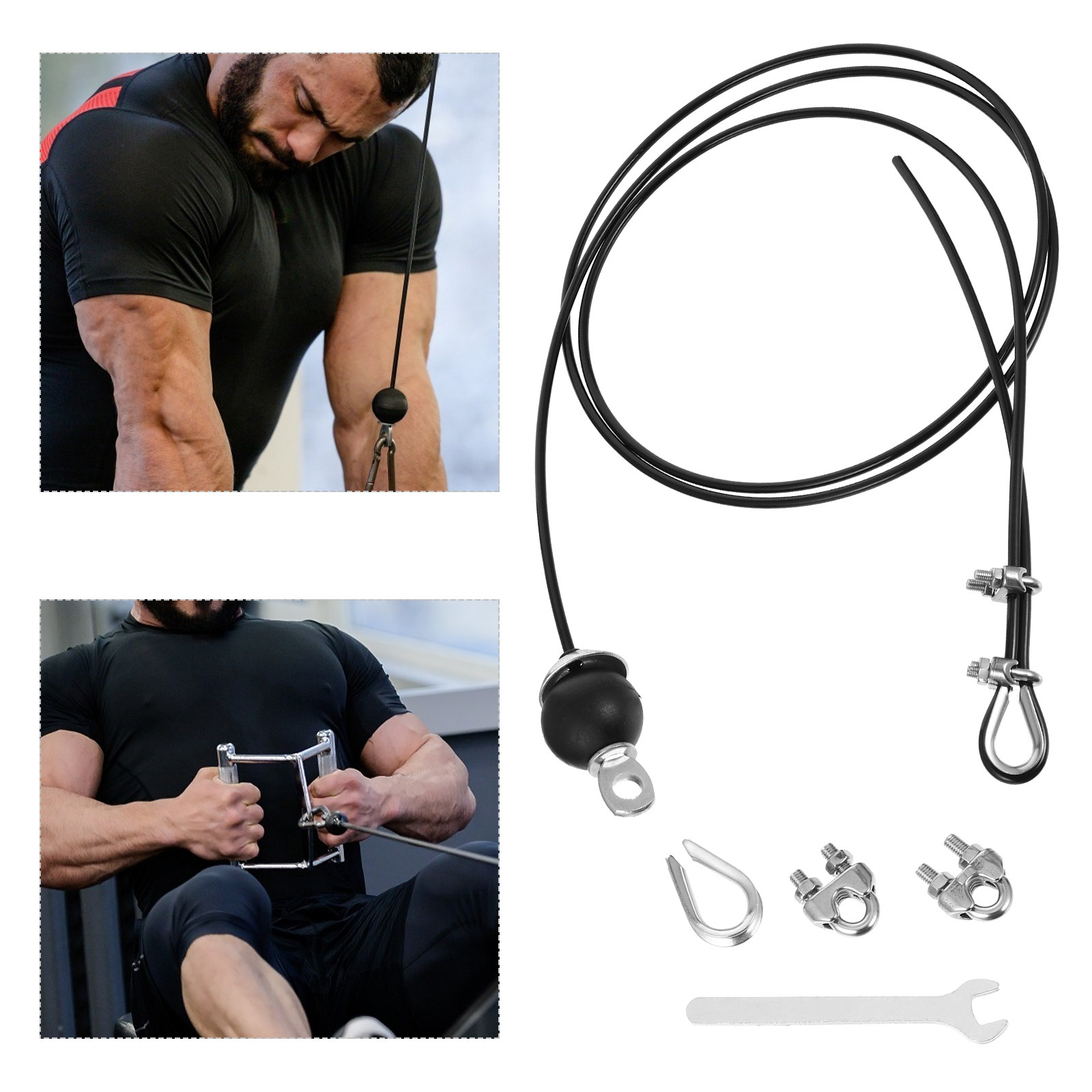 1Set 2.5m PU Fitness Wire Rope - Home Gym Diy recension och pris